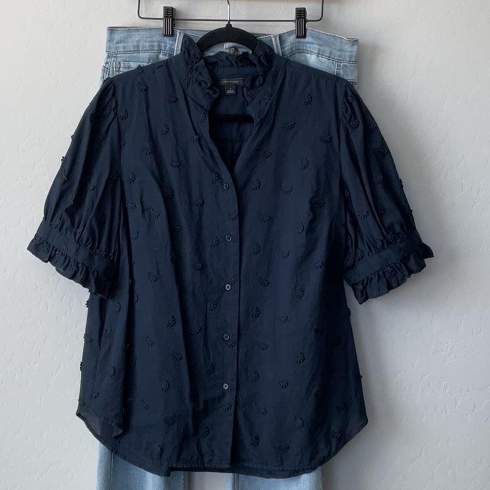 Ann Taylor Cotton Embroidery Top - Picture 2 of 14